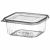 Majestic - Hinged Clear Plastic Salad Containers 1500cc (x200 box)