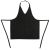 Black V-Neck Tuxedo Apron (Two Pockets)