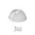 Ice Cream Domed Lids - Single Scoop (3oz x1000 box)