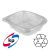 KP - PET Clear Hinged Lid Trays 250cc (x330 box)