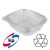 KP - PET Clear Hinged Lid Trays 375cc (x330 box)