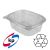 KP - PET Clear Hinged Lid Trays 500cc (x408 box)