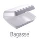 Bagasse BMB1 - 1 Compartment Meal Box (x200 box)