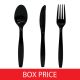 HD Black Plastic Spoons (x1000 box)