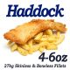 Haddock - 4/6oz Skinless & Boneless Fillets (27kg box)