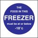 H&S - Food in Freezer Guide S/A Sign