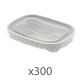 Rectangular PET Lids 500/750/1000ml (x300 box)