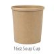 Soup Cups - Brown Kraft - 16oz (x500 box)